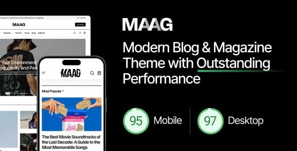 Maag – Modern Blog &amp; Magazine WordPress Theme