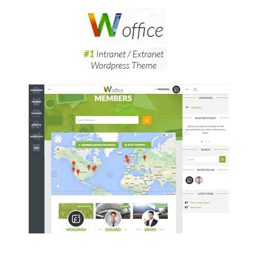 Woffice - Intranet, Extranet &amp; Project Management WordPress Theme