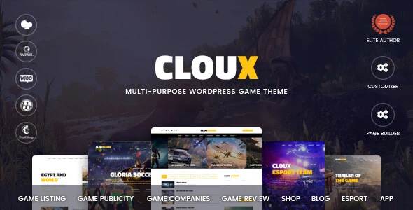 Cloux | Game &amp; Gaming Theme