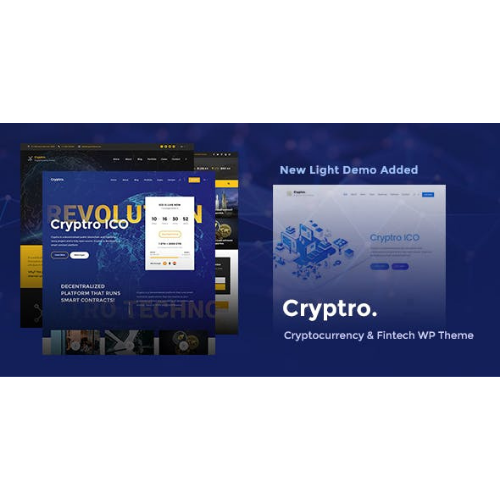 Cryptro - Cryptocurrency, Blockchain , Bitcoin &amp; Financial Technology