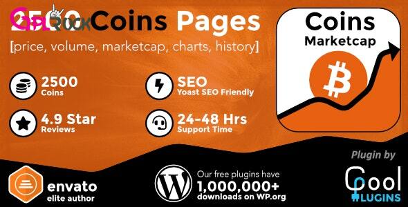 Coin Market Cap &amp; Prices - WordPress Cryptocurrency Plugin