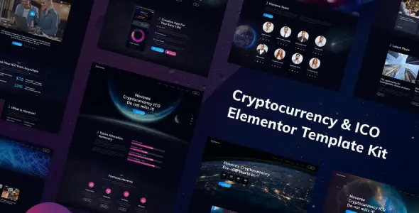 Hoverex Cryptocurrency &amp; ICO Elementor Template Kit