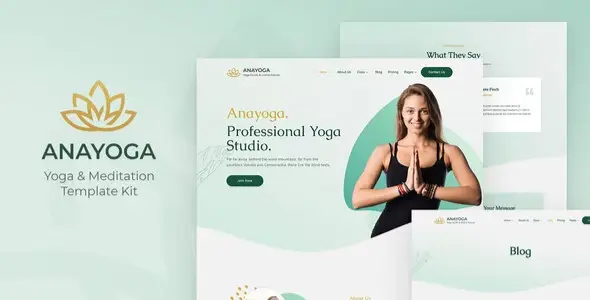 Anayoga – Yoga Teacher &amp; Studio Elementor Template Kit