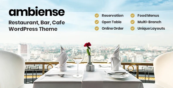 Ambiense – Restaurant &amp; Cafe WordPress Theme