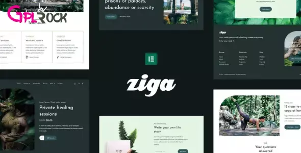 Ziga – Healer &amp; Life Coach Elementor Template Kit