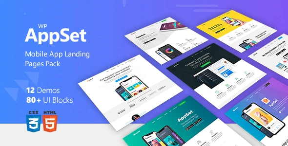 Appset – App Landing Page WordPress Responsive Theme in Marketing Blog &amp; Digital Portfolio Showcase